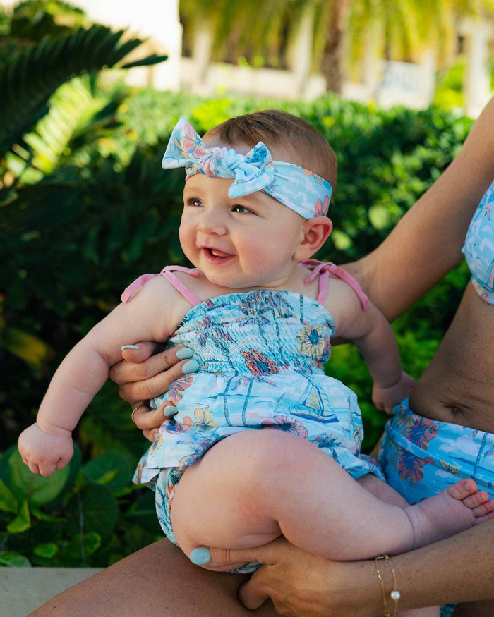 The BVIs - Baby Girl Bubble Romper by Kenny Flowers