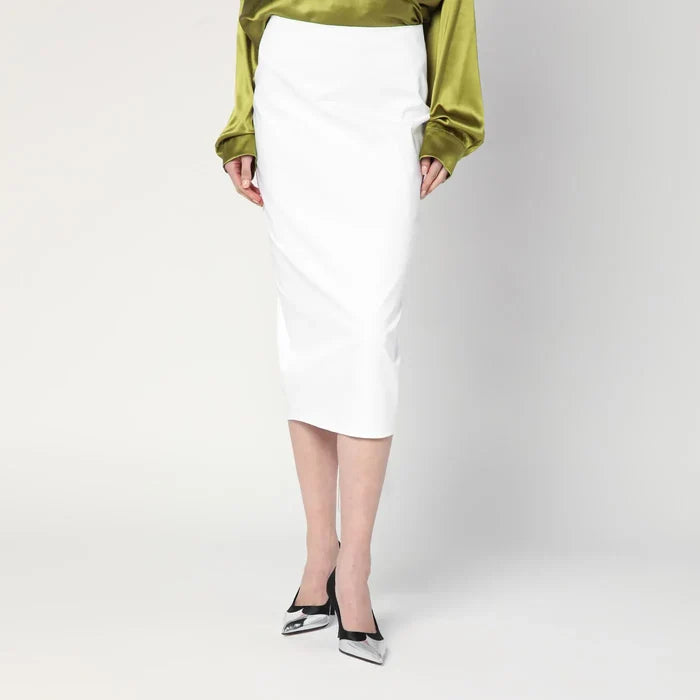 TheLatest - White cotton midi skirt