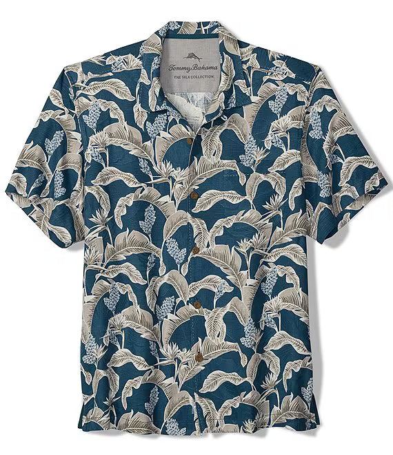 TOMMY BAHAMA MIDNIGHT PALMS SHORT SLEEVE SHIRT