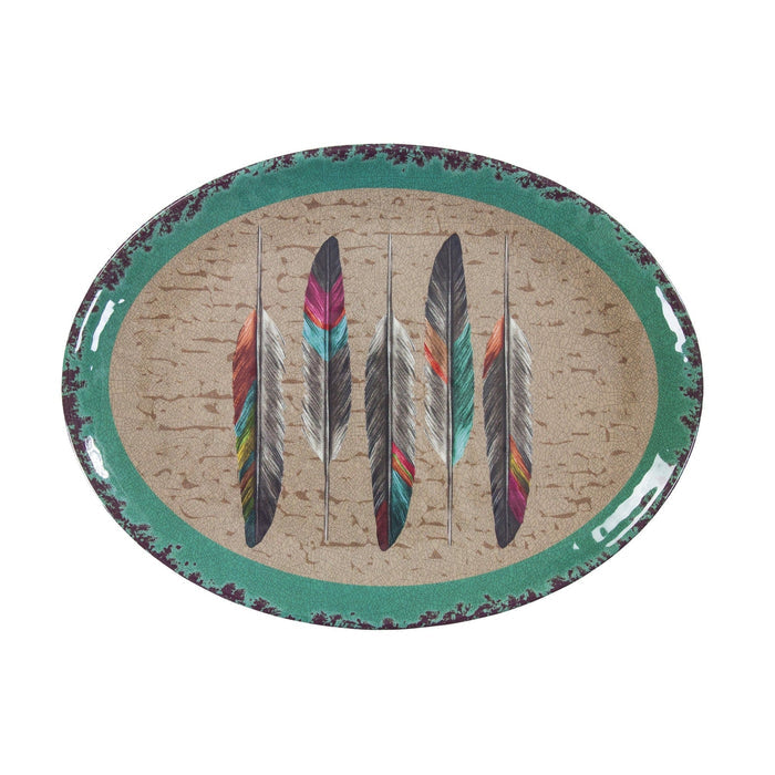 Tossed Feather Melamine Serving Platter Serving Platters