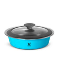 Vaya HauteCase 37.2 fl oz Azure Blue, Glass Lid