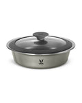 Vaya HauteCase 37.2 fl oz Cloud Grey, Glass Lid
