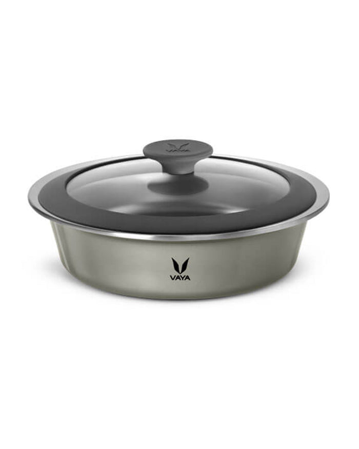 Vaya HauteCase 37.2 fl oz Cloud Grey, Glass Lid