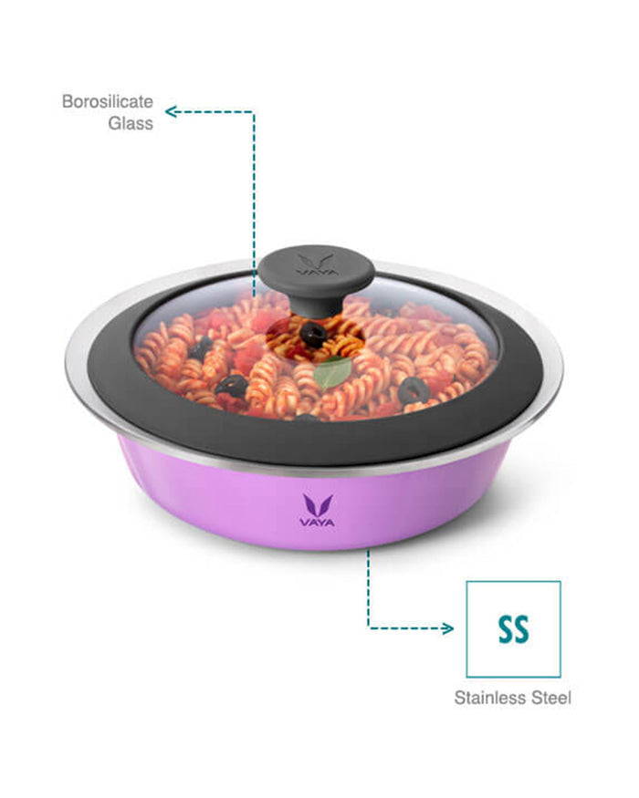 Vaya HauteCase 37.2 fl oz Iris Purple, Glass Lid