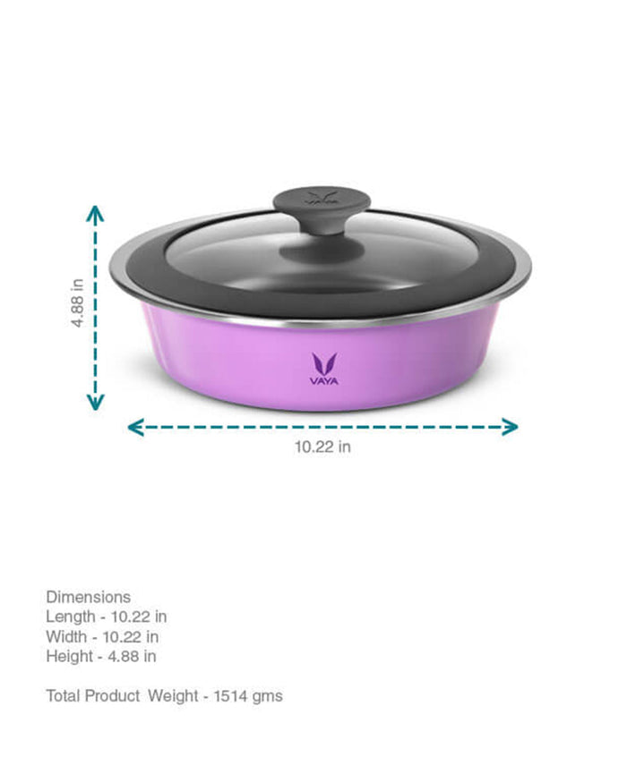 Vaya HauteCase 37.2 fl oz Iris Purple, Glass Lid