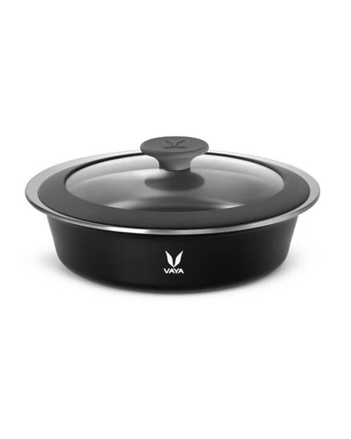 Vaya HauteCase 37.2 fl oz Sable Black, Glass Lid