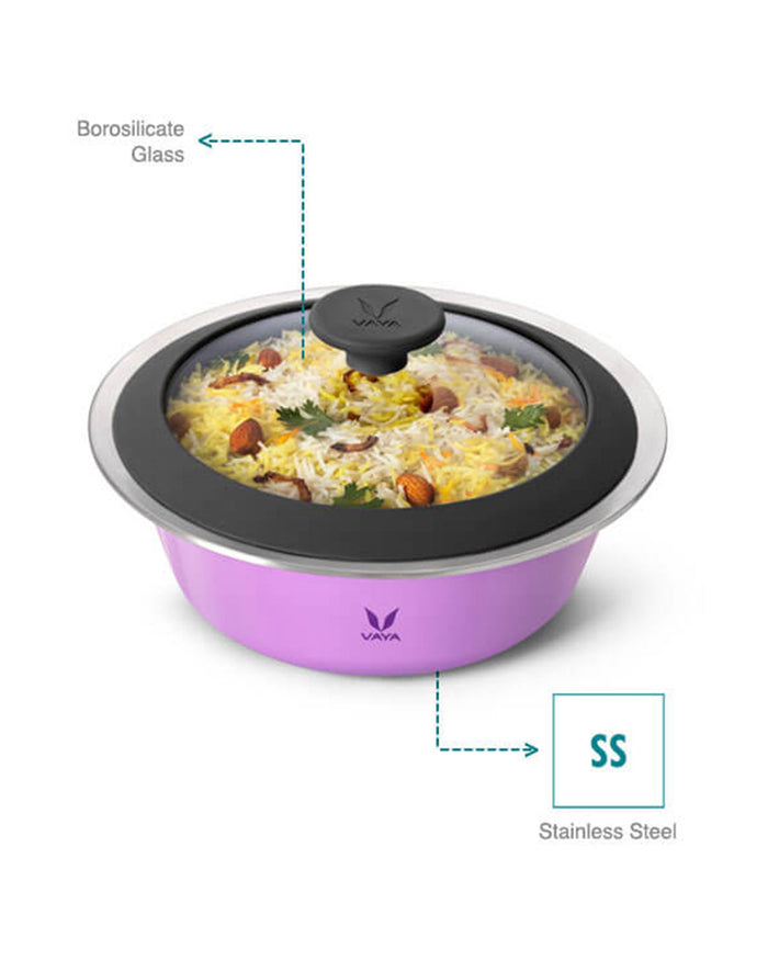 Vaya HauteCase 50.7 fl oz Iris Purple, Glass Lid