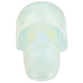 White Whale Healing Crystal Stone Opalite Human Reiki Skull Figurine Statue Sculptures