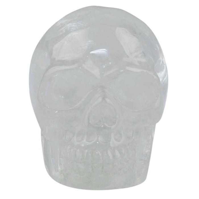 White Whale Healing Crystal StoneRock Quartz Human Reiki Skull Figurine Statue Sculptures