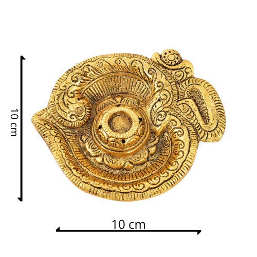 White Whale Metal Laxmi Ganesh Saraswati Idol, 14 cm x 26 cm x 5 cm, Gold